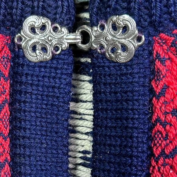 Dale of Norway sweater men's Medium unisex cardigan reindeer fair isle‎ grandpa - Picture 3 of 13